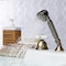 Kingston Brass KSK3353PXTR Deck Mount Hand Shower with Diverter for Roman Tub Faucet, Antique Brass KSK3353PXTR - alternate 2